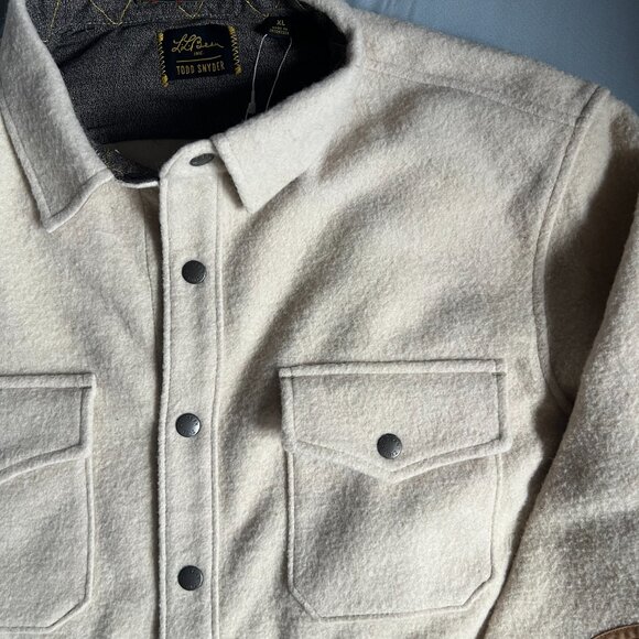 Todd Snyder x L.L. Bean Wool Shirt Jacket in Sailcloth - Picture 3 of 7